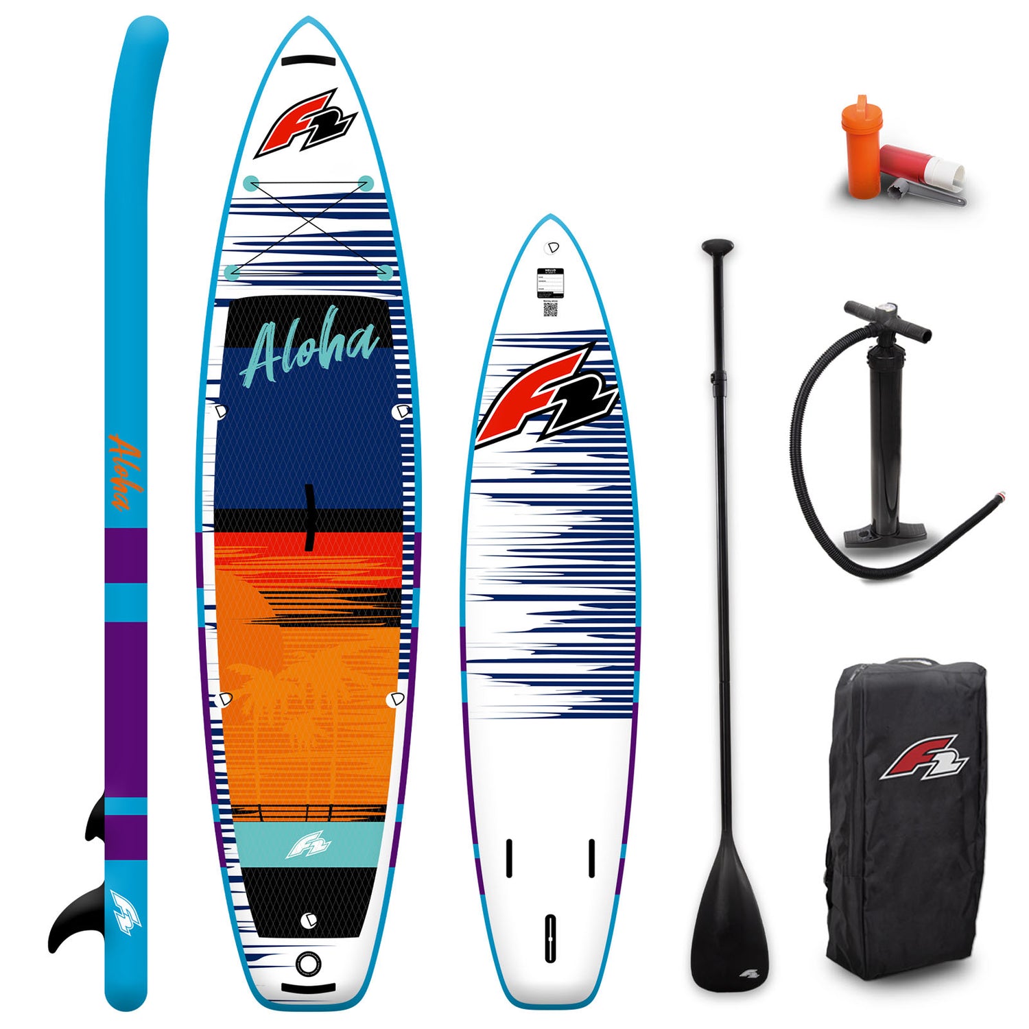 F2 SUP Stand Up Paddle Board Aloha 10'5''/11'4"/12'2" Größe wählbar Rot 2024/25