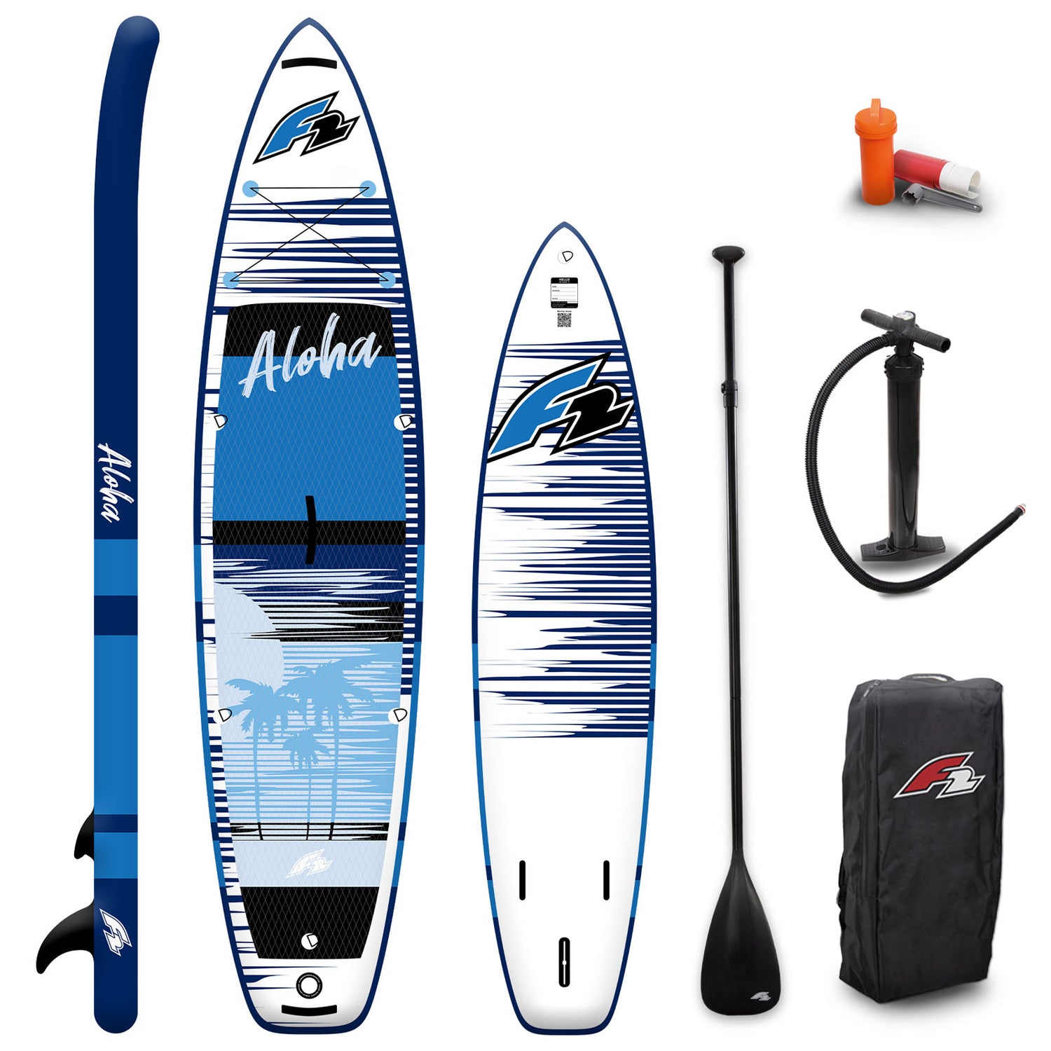 F2 SUP Stand Up Paddle Board Aloha 10'5''/11'4"/12'2" Größe wählbar Blau 2024/25