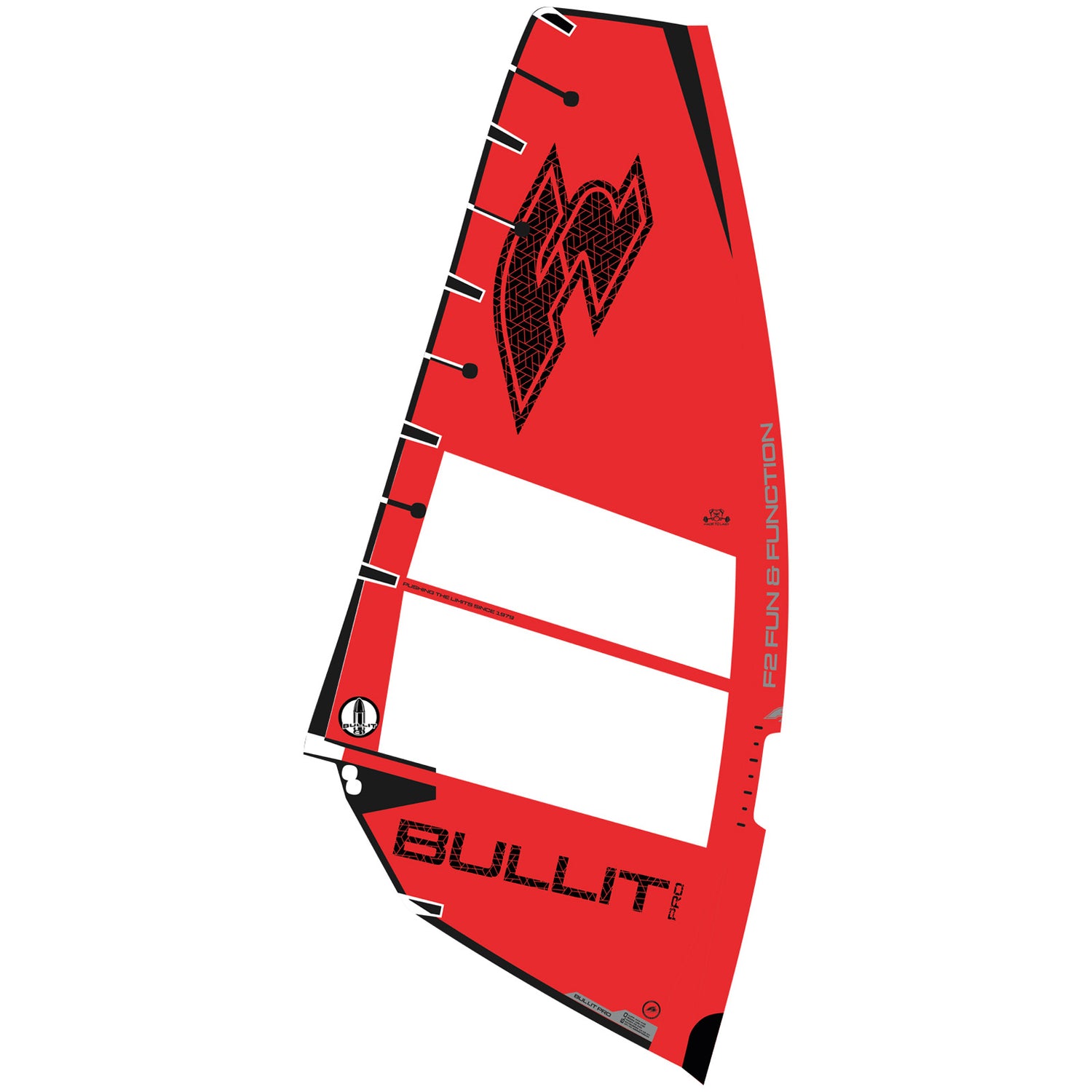 F2 Windsurf Segel Bullit Pro 6-8qm Größe wählbar Rot 2024/25