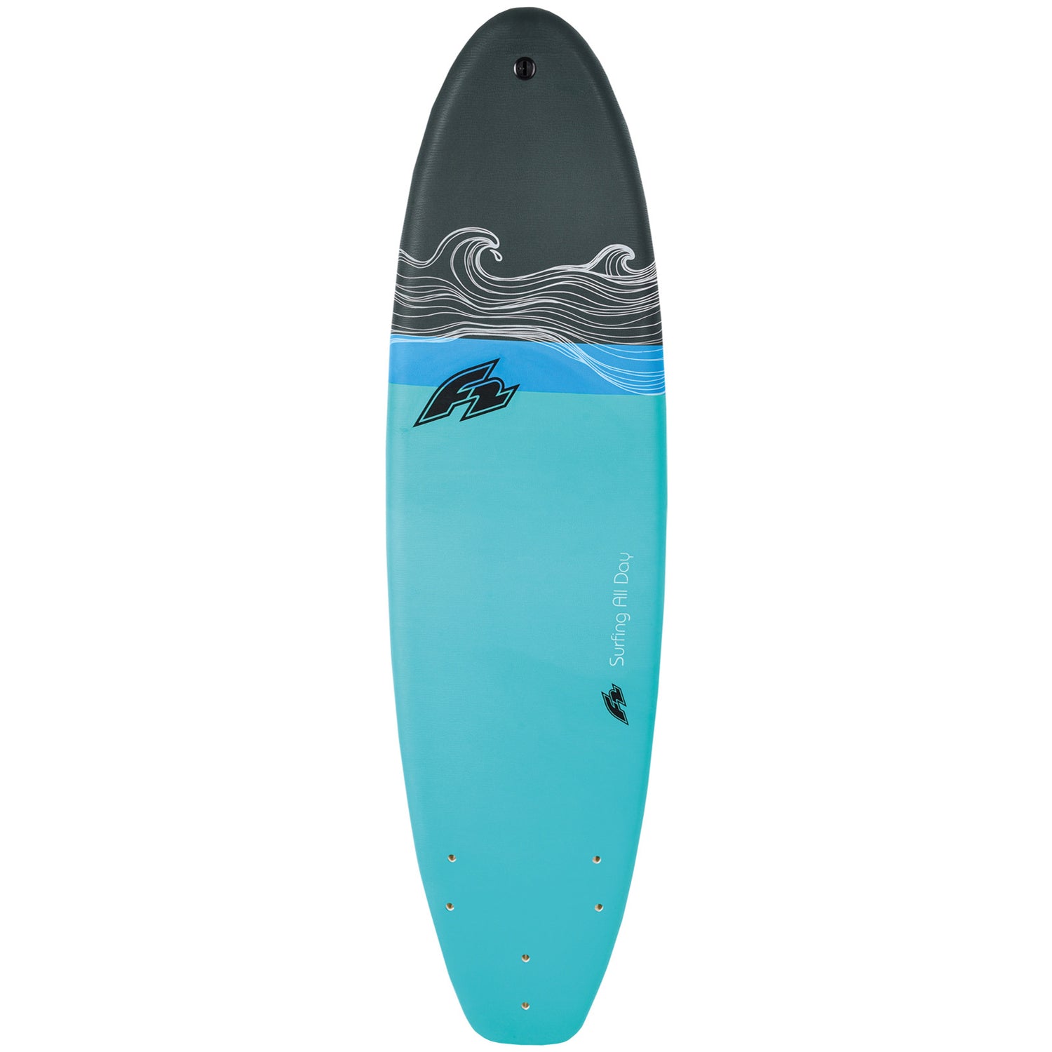 F2 Wellenreiter Softboard Epoxy 6'6"/8'0" wählbar Türkis 2024/25
