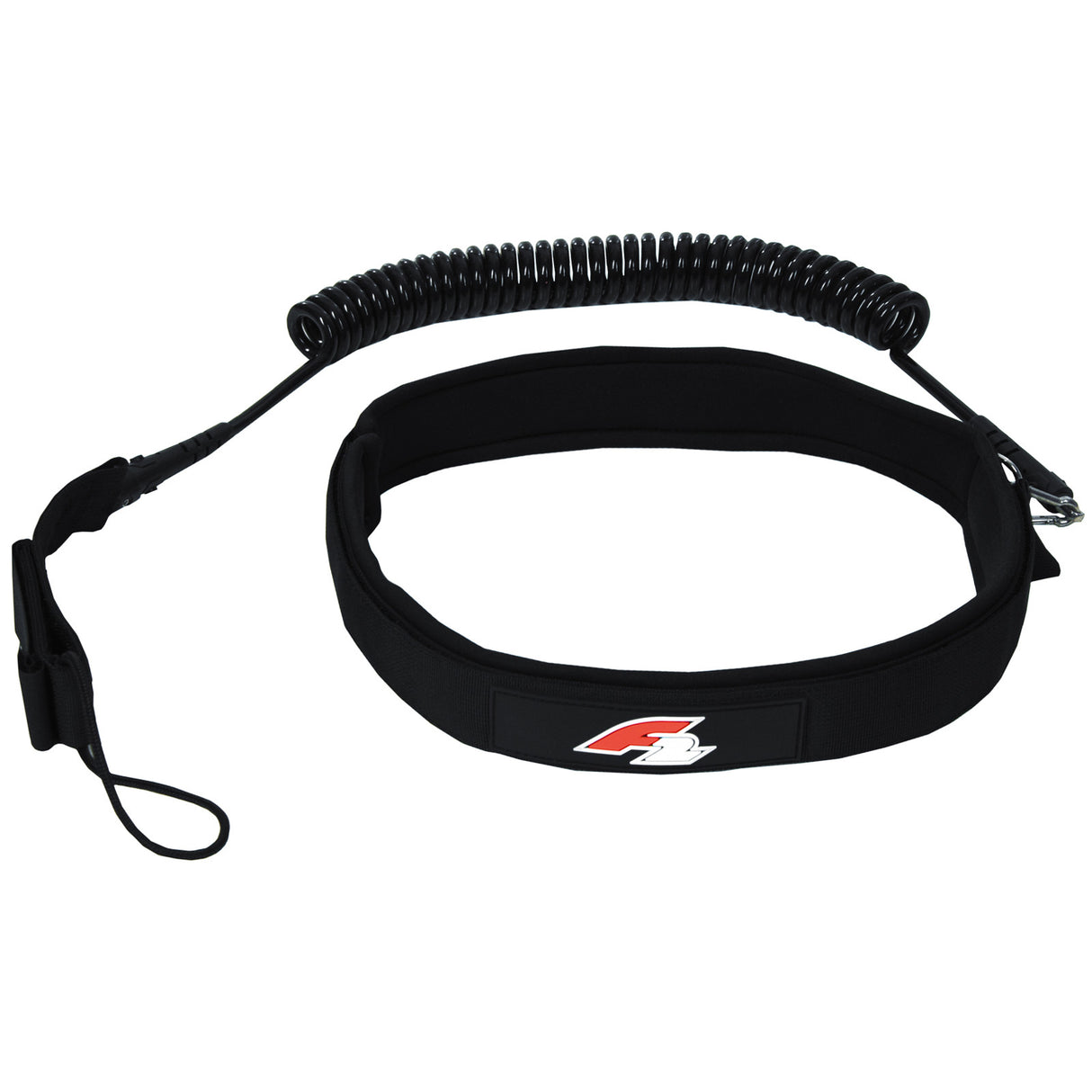 F2 Stand Up Paddling Leash Hüft Coiled Leash Schwarz 2024/25