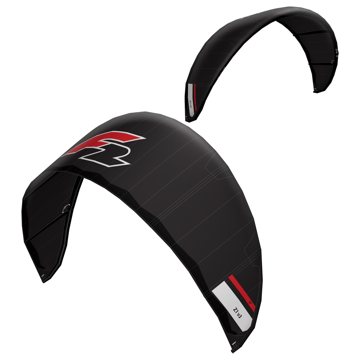 F2 Kite Z1 V3 17-19qm Größe wählbar Schwarz 2024/25