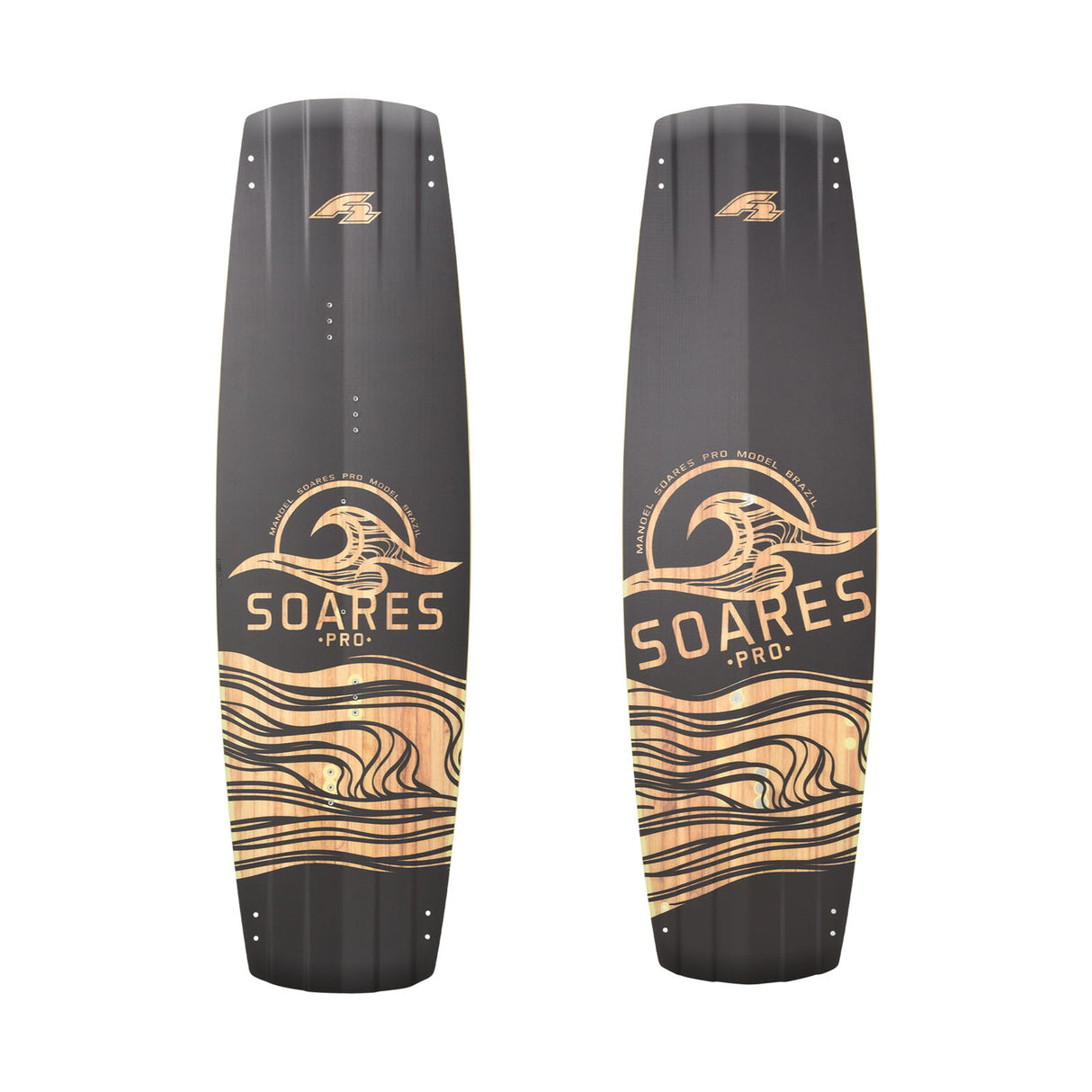 F2  Kiteboard Manoel Soares Promodel Wood Board 140 cm Schwarz 2024/25