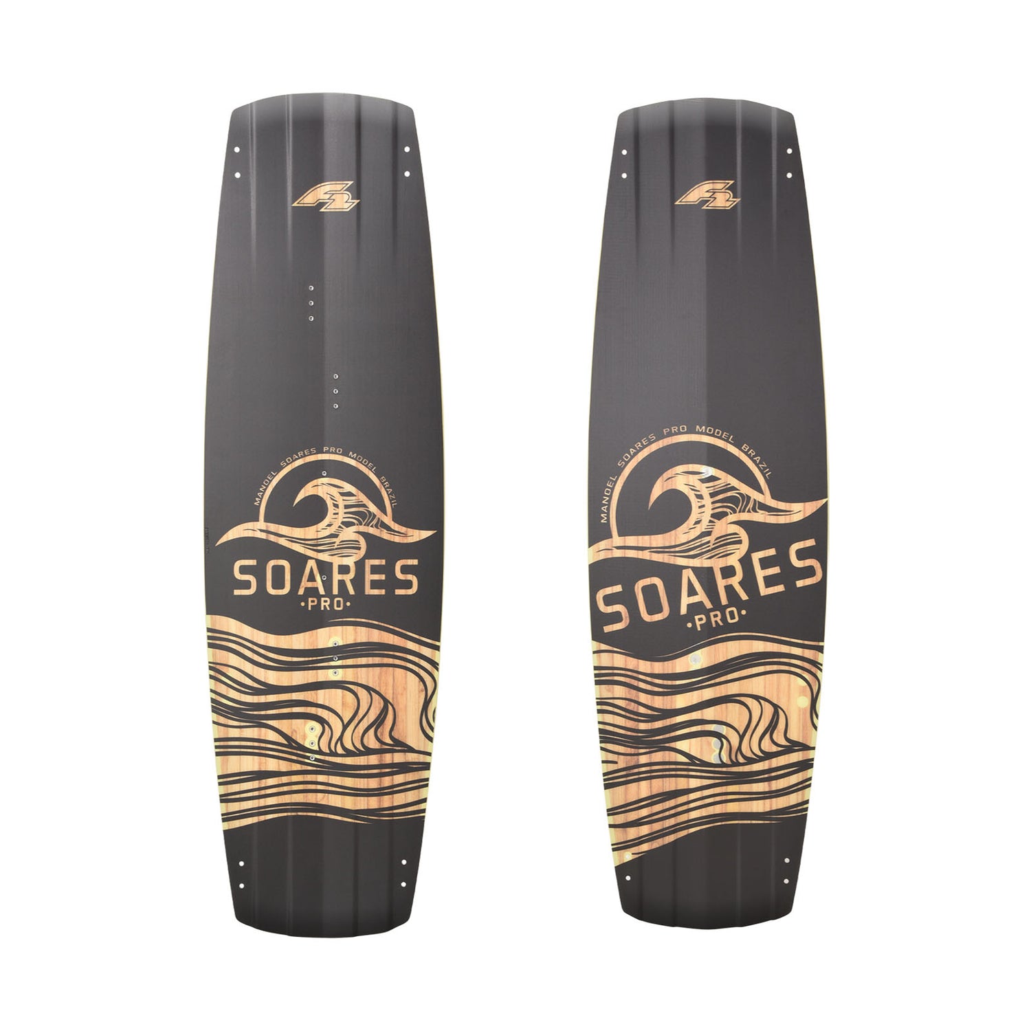F2  Kiteboard Manoel Soares Promodel Wood Board 140 cm Schwarz 2024/25