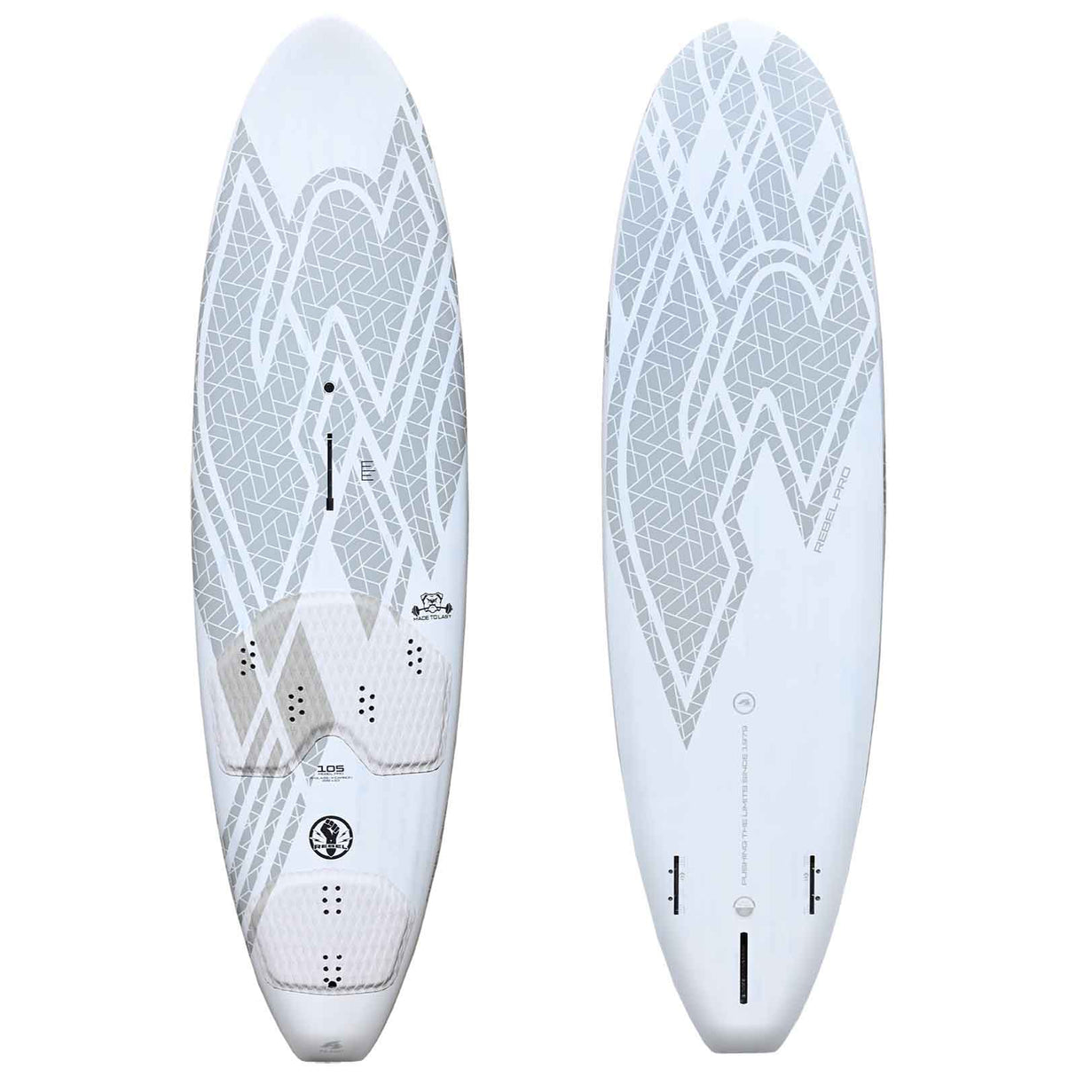 F2 Windsurfboard Rebel Pro Pro 85-125L Größe wählbar Grau 2024/25