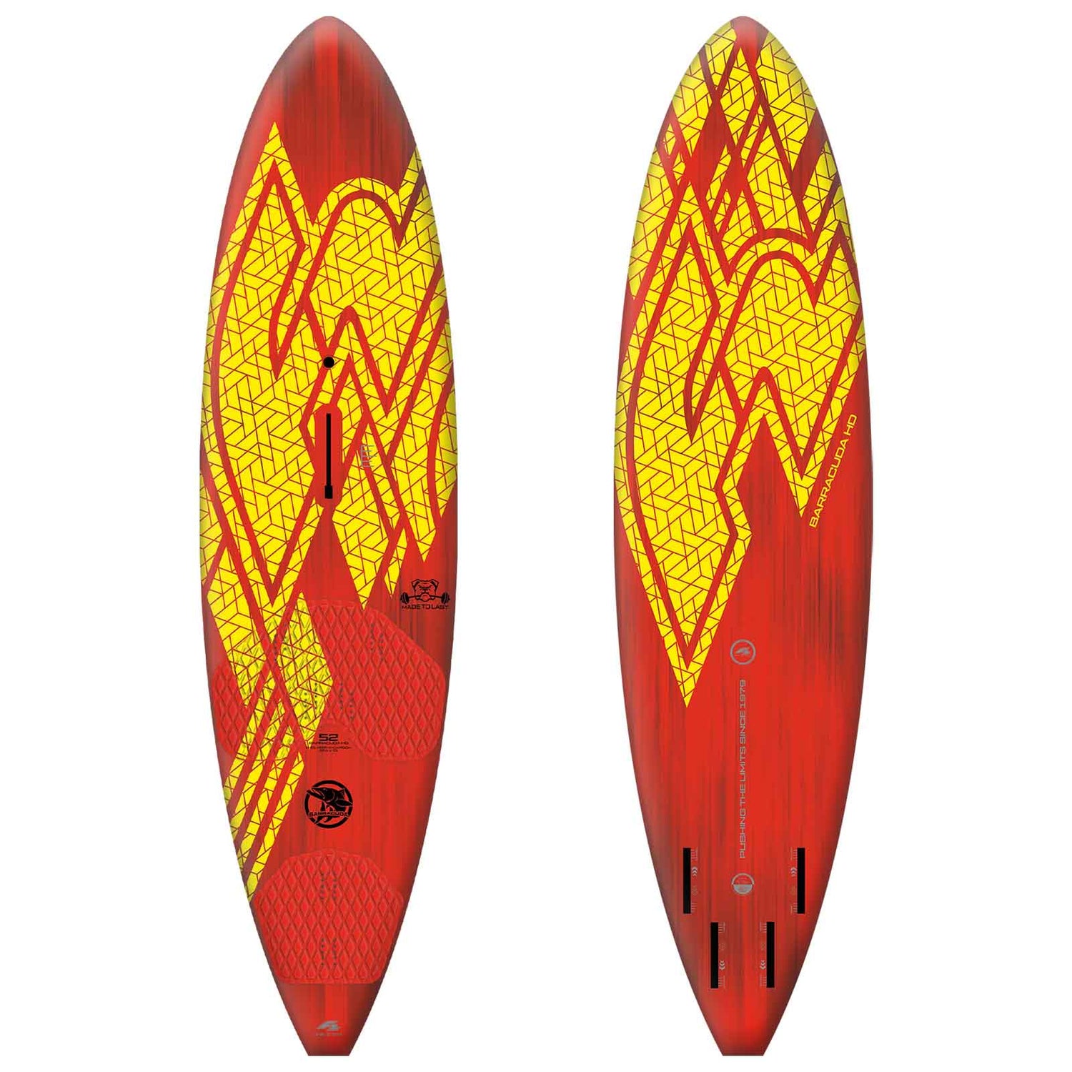 F2 Junior Windsurfboard Barracuda HD Youth 52-66L wählbar Rot/Weiss 2024/25