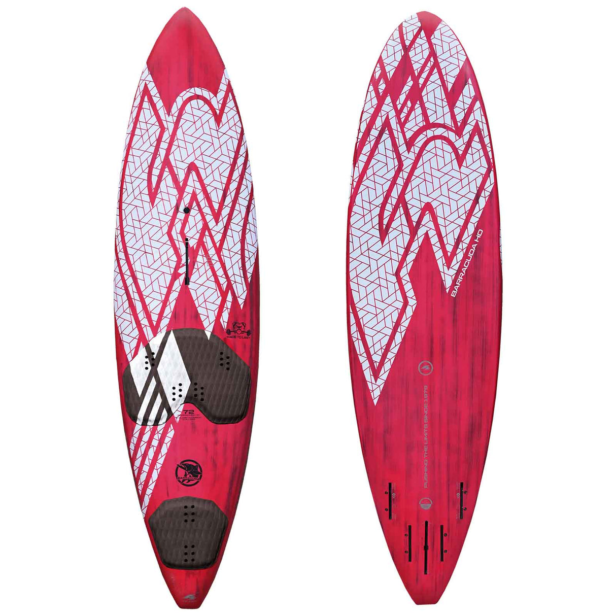 F2 Windsurfboard Barracuda HD 72-88L Größe wählbar Rot/Weiss 2024/25