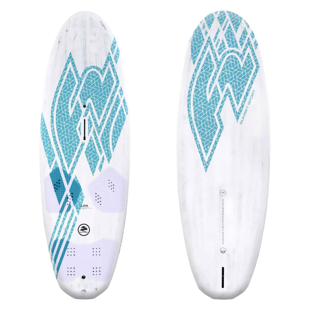 F2 Windsurfboard Sunset Sport 126-151L Größe wählbar Weiss/Blau 2024/25