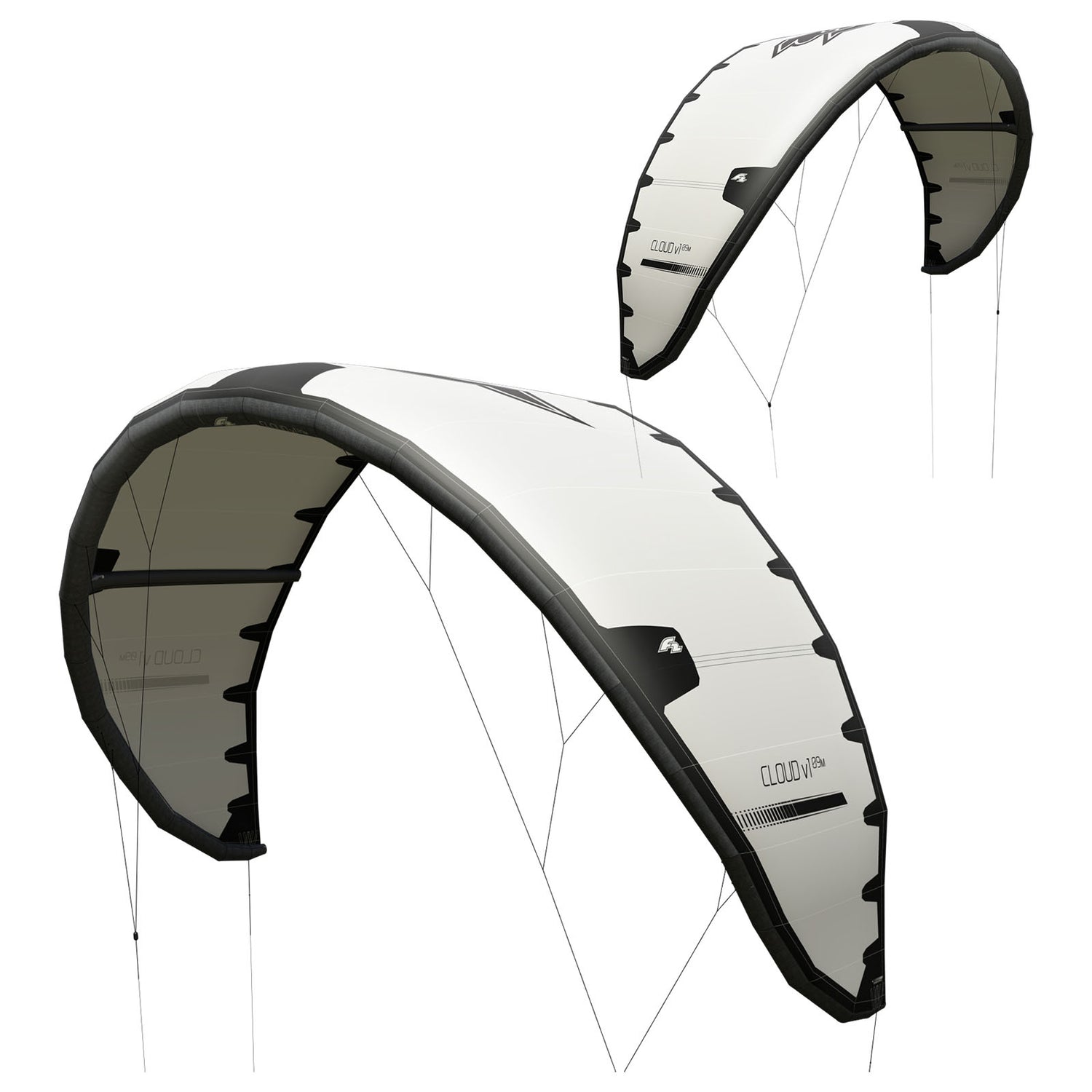 F2 Kite Cloud 5-12qm Größe wählbar Weiss 2024/25