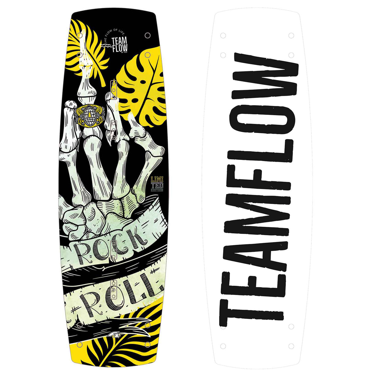 F2 Wakeboard Rock`N´Roll Team Flow 136-148cm Größe wählbar Gelb 2025