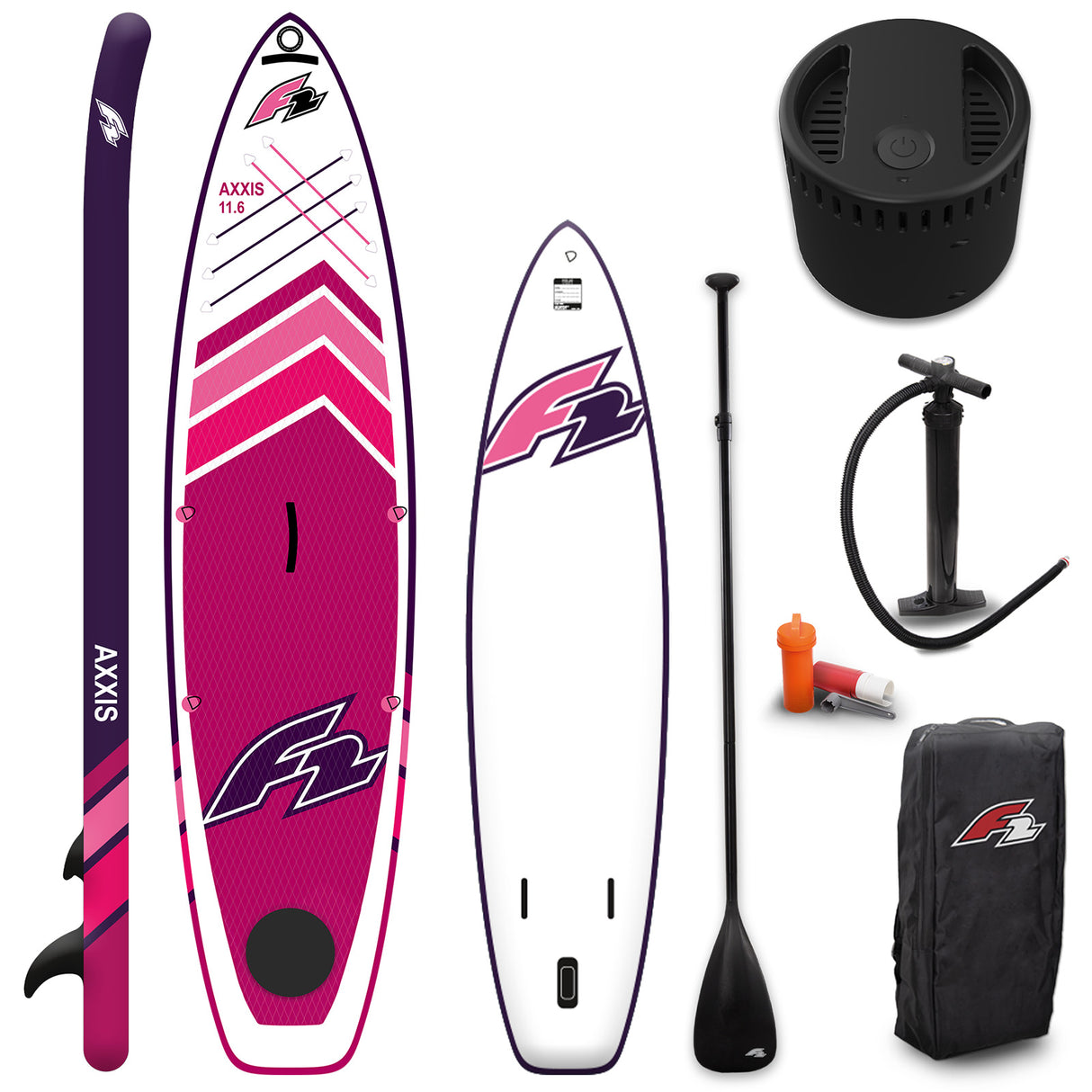 F2 Stand Up Paddle Board AXXIS SMART Damen SUP mit E-Pumpe Größe wählbar