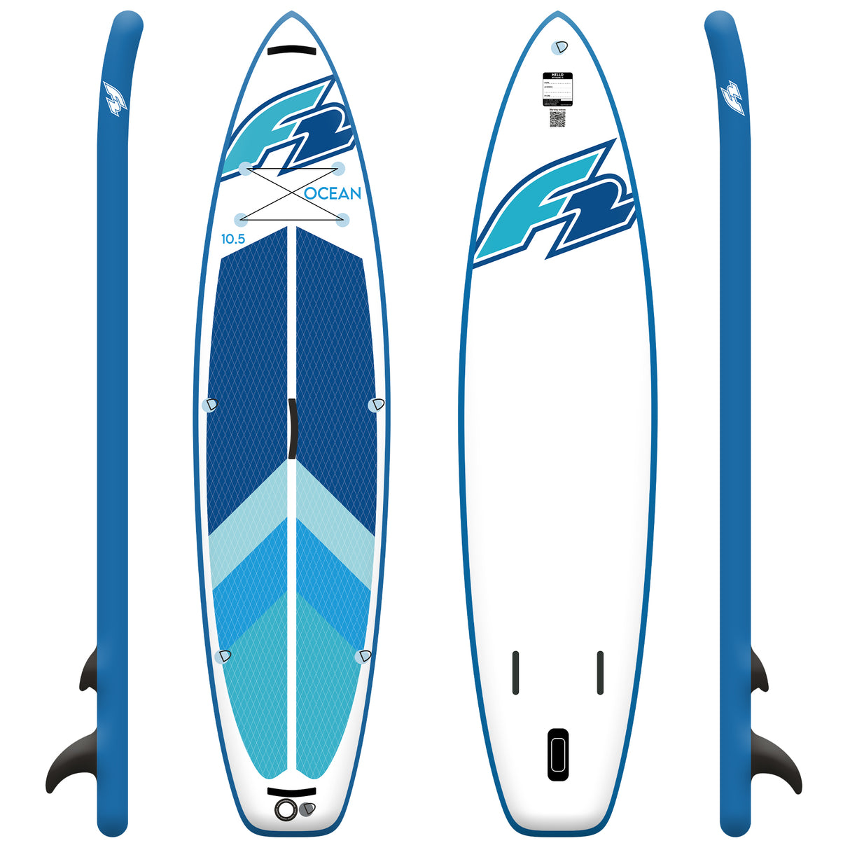 F2 Stand Up Paddle Board OCEAN LTD SUP Board Only Größe wählbar Blau 2024/2025