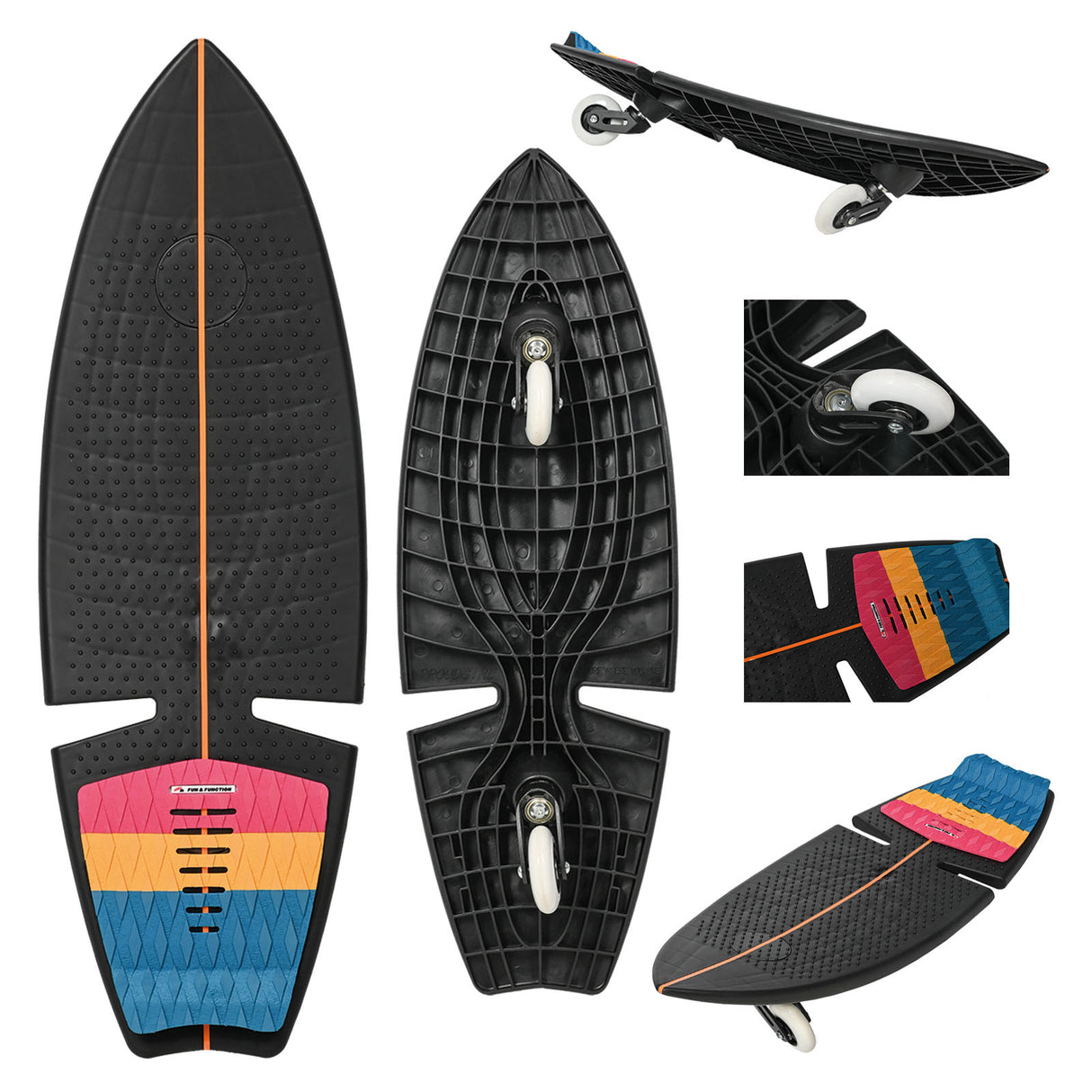 F2 Surf Waveboard Carving Board Street Surfer Skateboard Farbe wählbar 2025