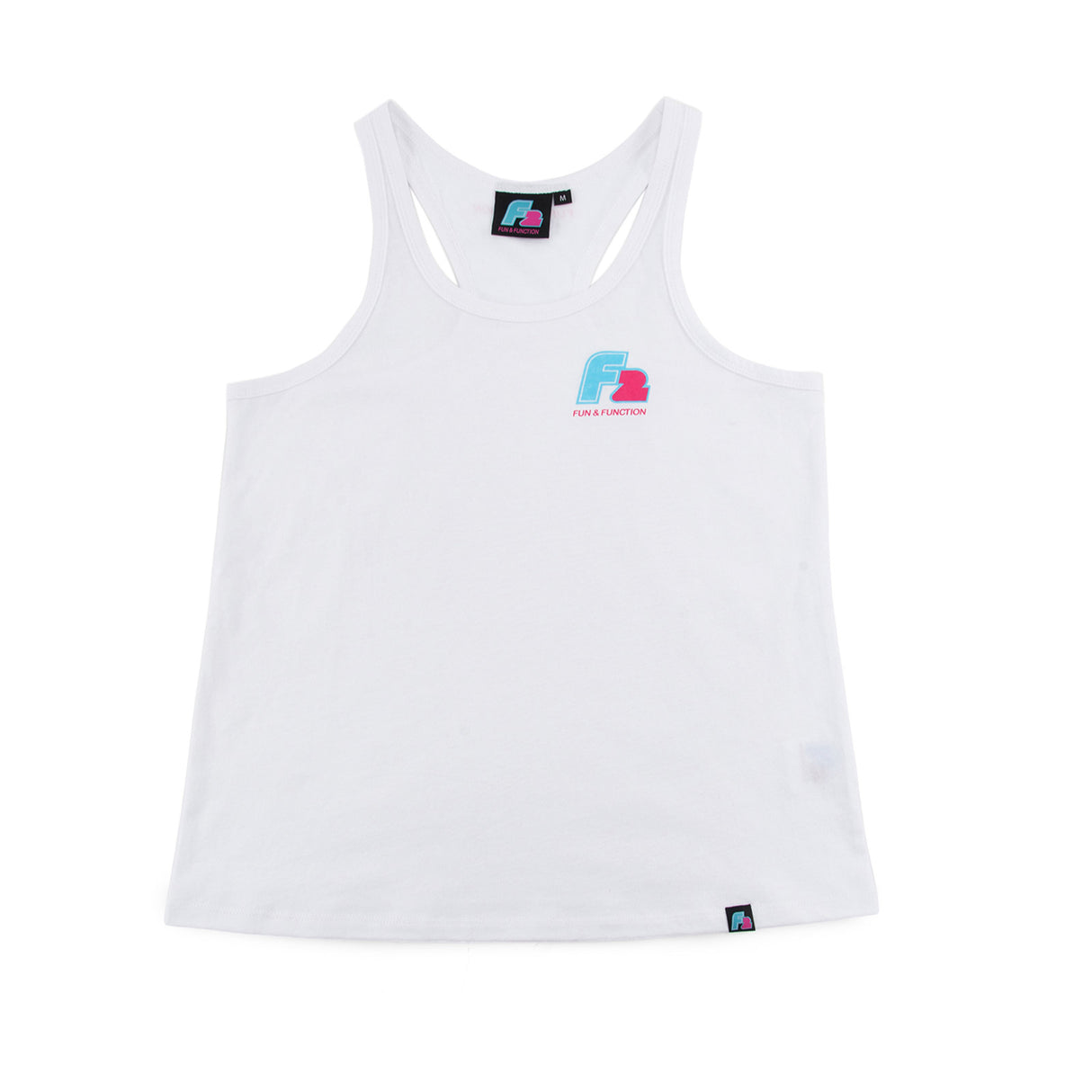 F2 Retro Tank Top Ride Damen Tshirt Ärmellos Tanktop Weiss - Größe wählbar