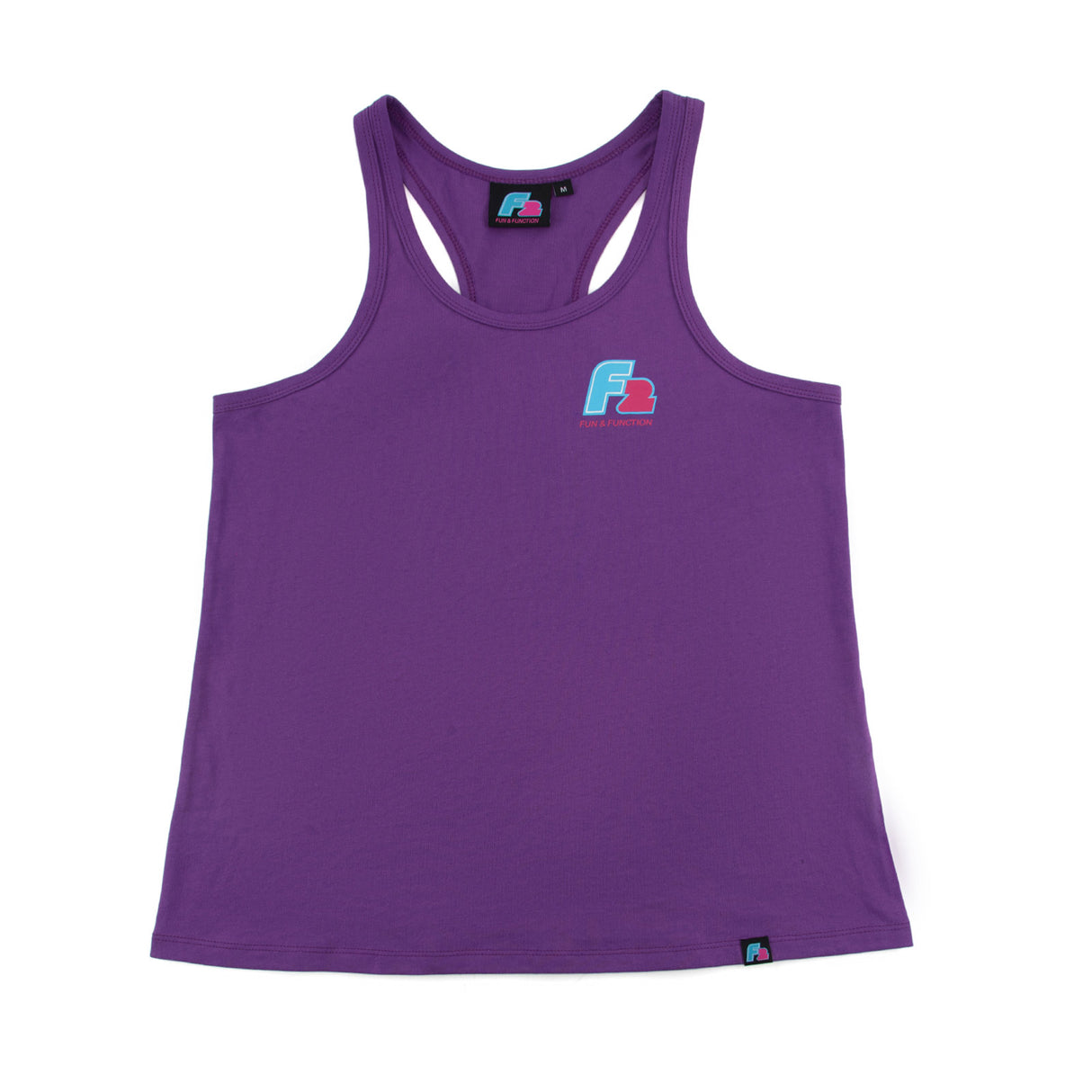 F2 Retro Tank Top Ride Plum Damen Tshirt Ärmellos Tanktop Lila - Größe wählbar