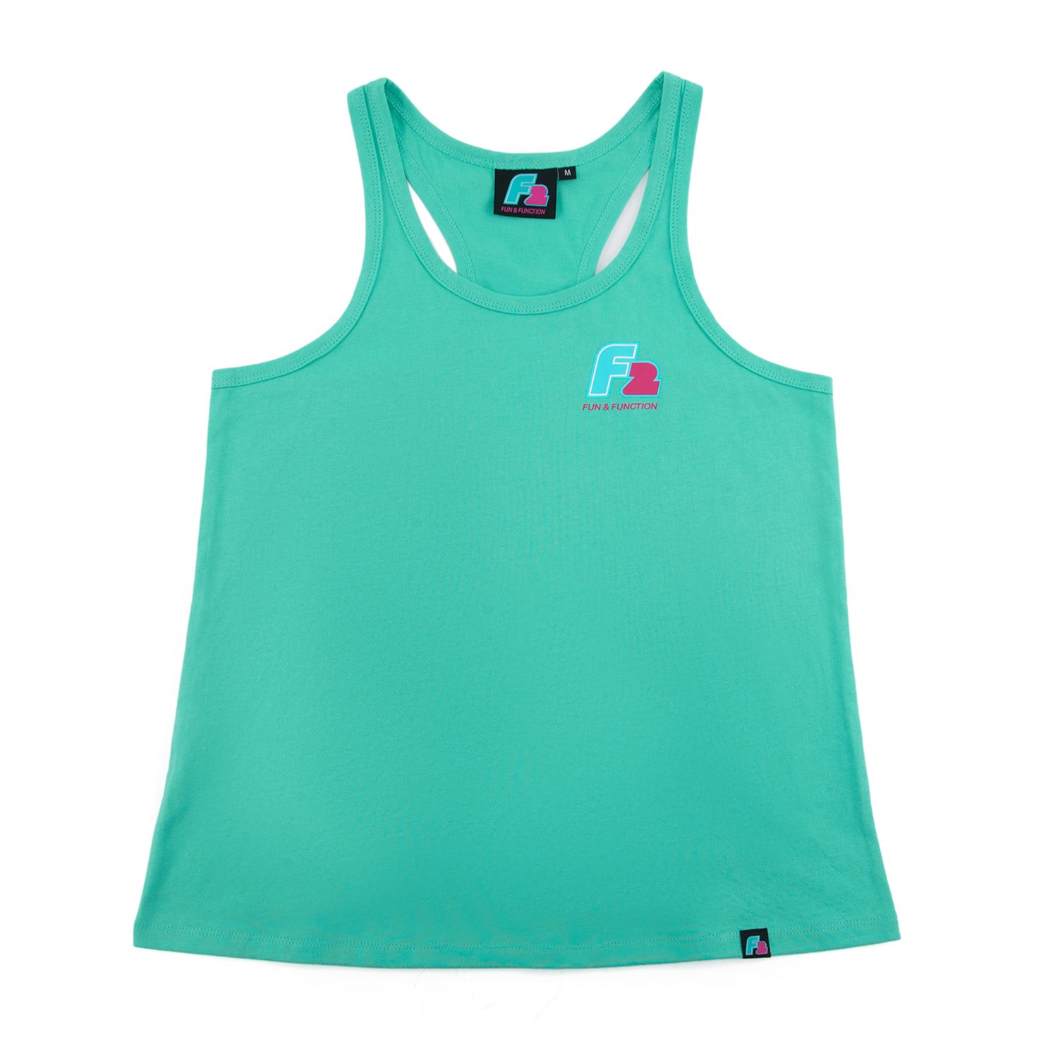 F2 Retro Tank Top Ride Oceangreen Damen Tshirt Ärmellos Türkis - Größe wählbar
