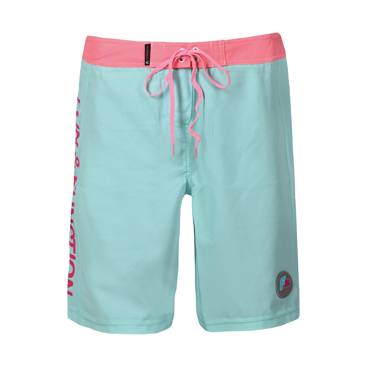 F2 Retro Boardshorts Classic Long Aqua Damen Badeshorts Lang - Größe wählbar