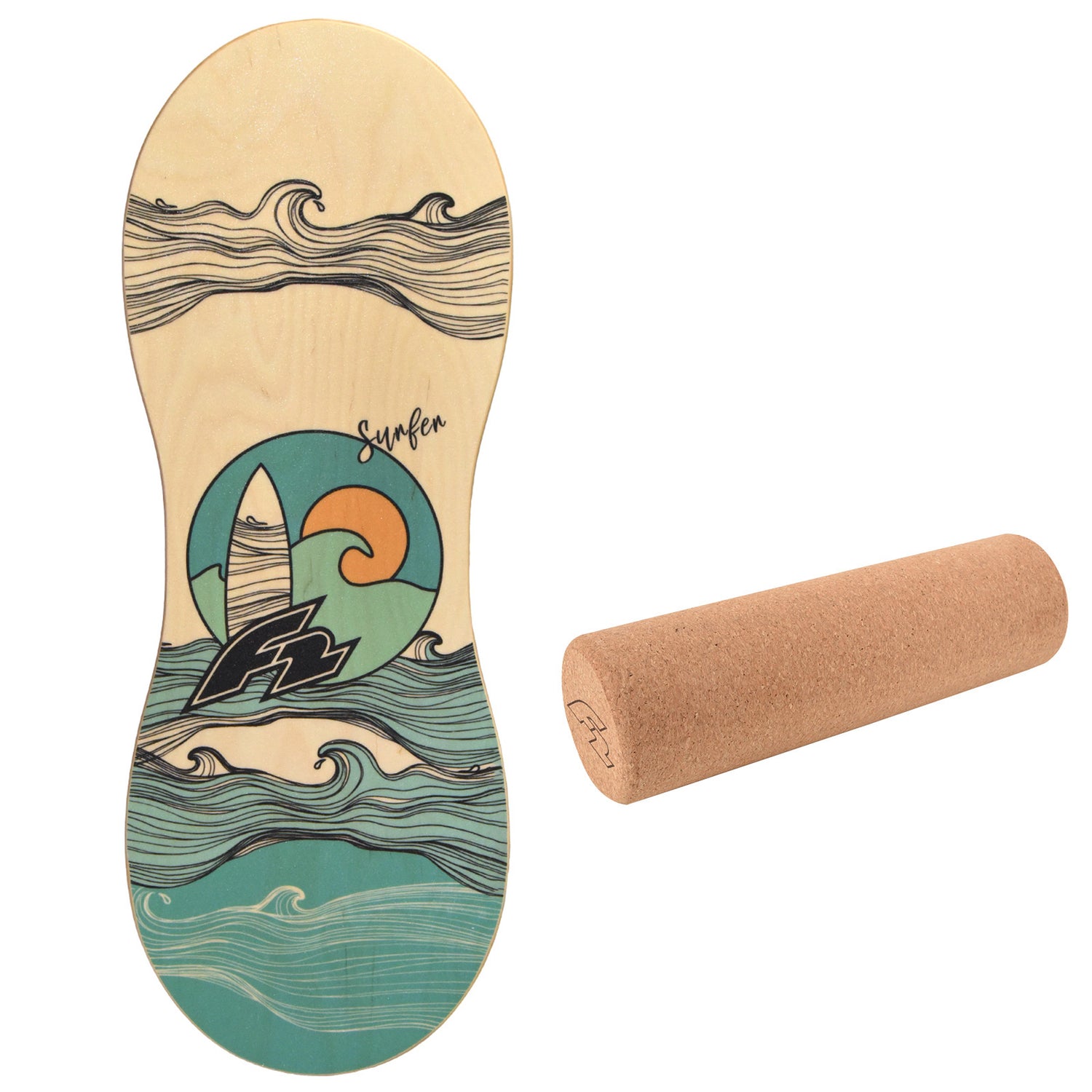 F2 Balance Board Set mit Korkrolle Komplettset Modell wählbar