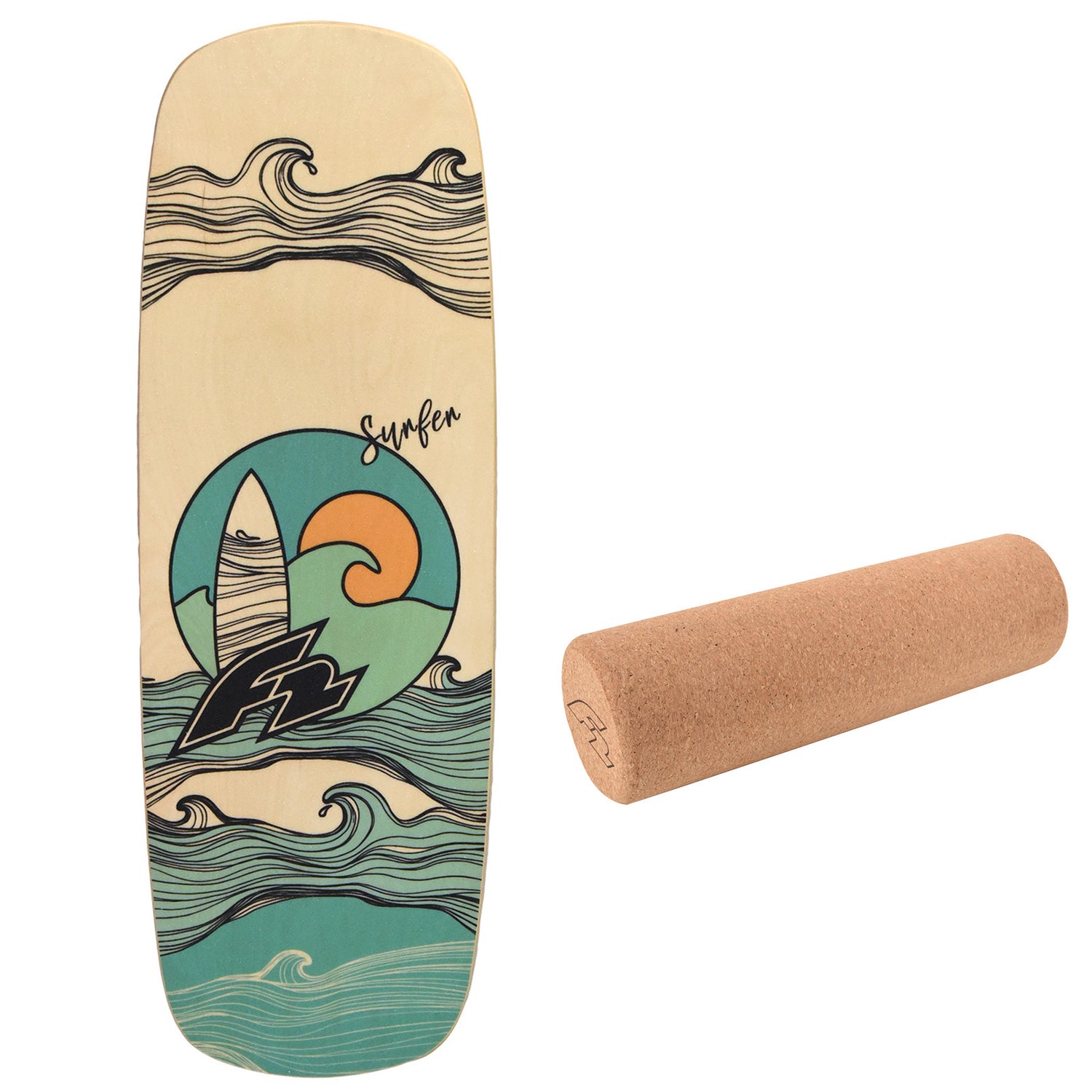 F2 Balance Board Set mit Korkrolle Komplettset Modell wählbar