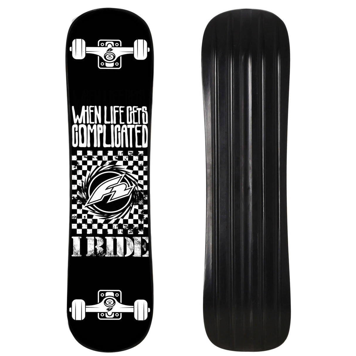 F2 Snowboard Snowdeck Schnee Skateboard 89cm Schwarz 2024/25