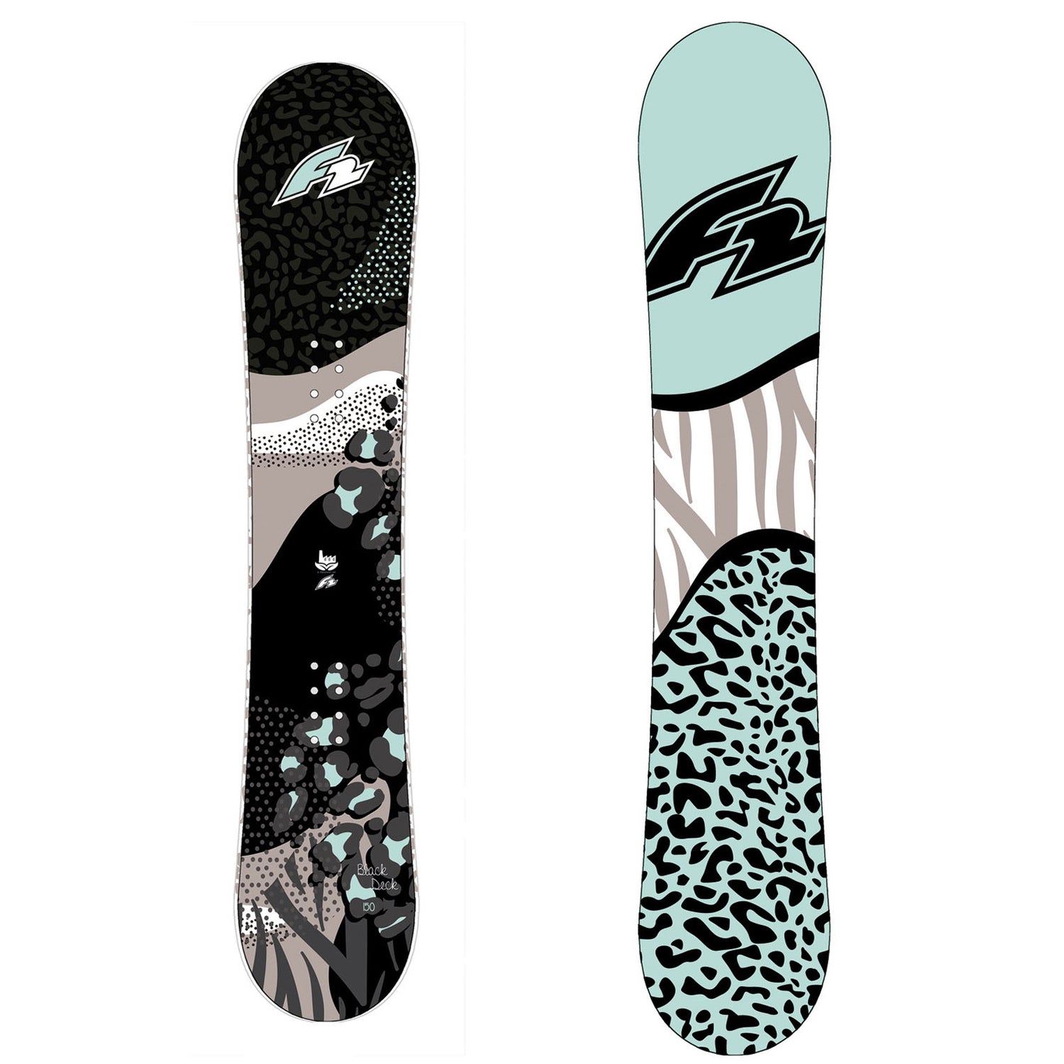 F2 Damen Snowboard Black Deck Women Freeride Größe wählbar Schwarz 2023/24