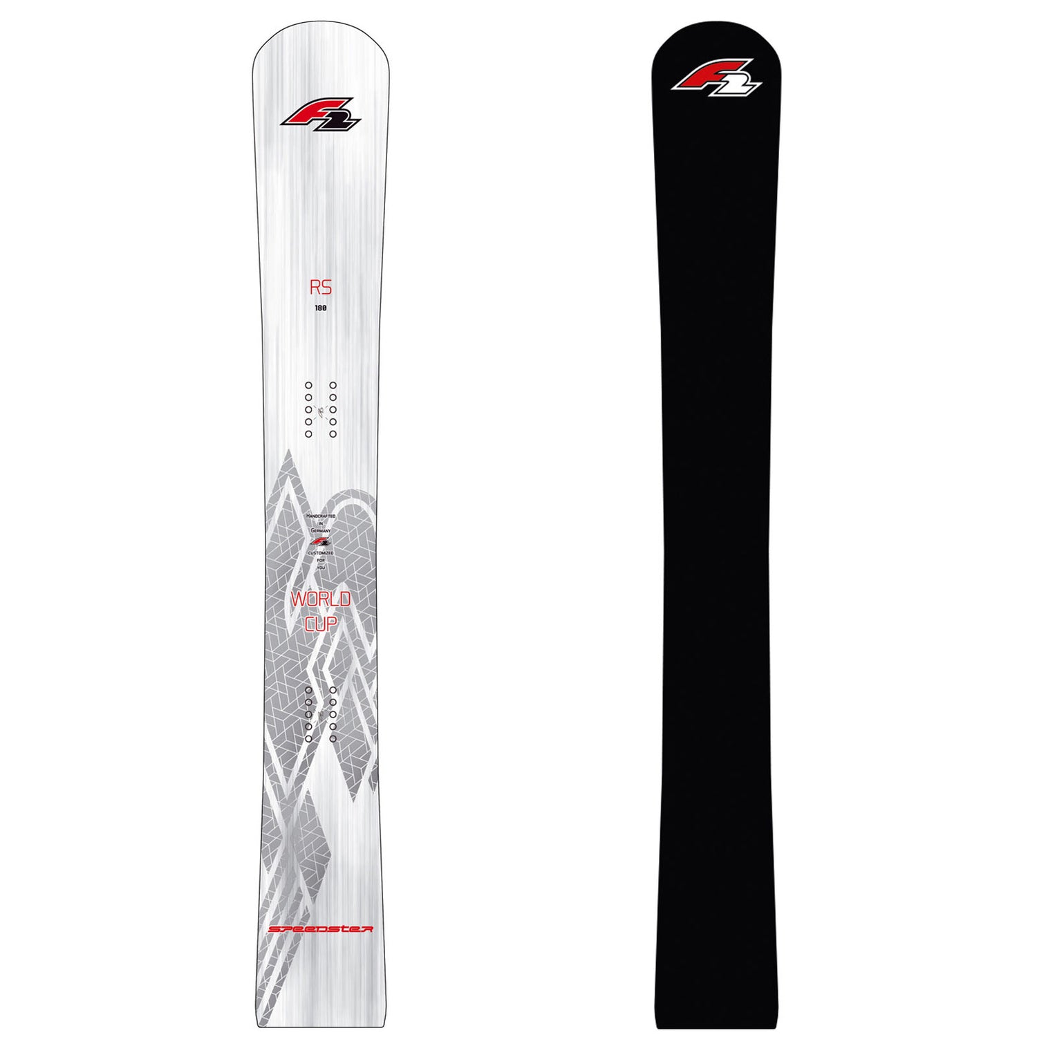 F2 Snowboard Speedster WC RS - Allflex Race Größe wählbar Silber/Grau 2024/25