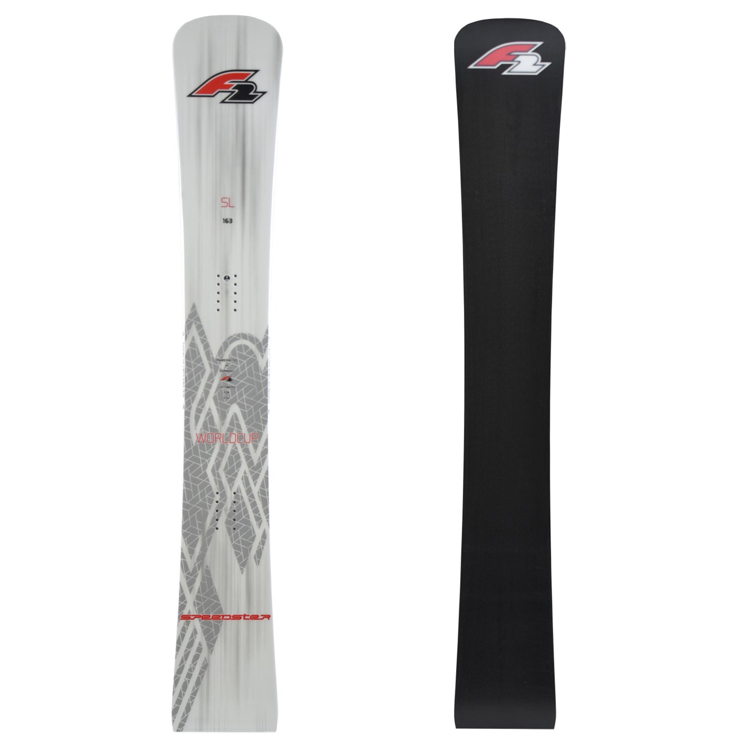 F2 Snowboard Speedster WC SL - Allflex Race Größe wählbar Silber/Grau 2024/25