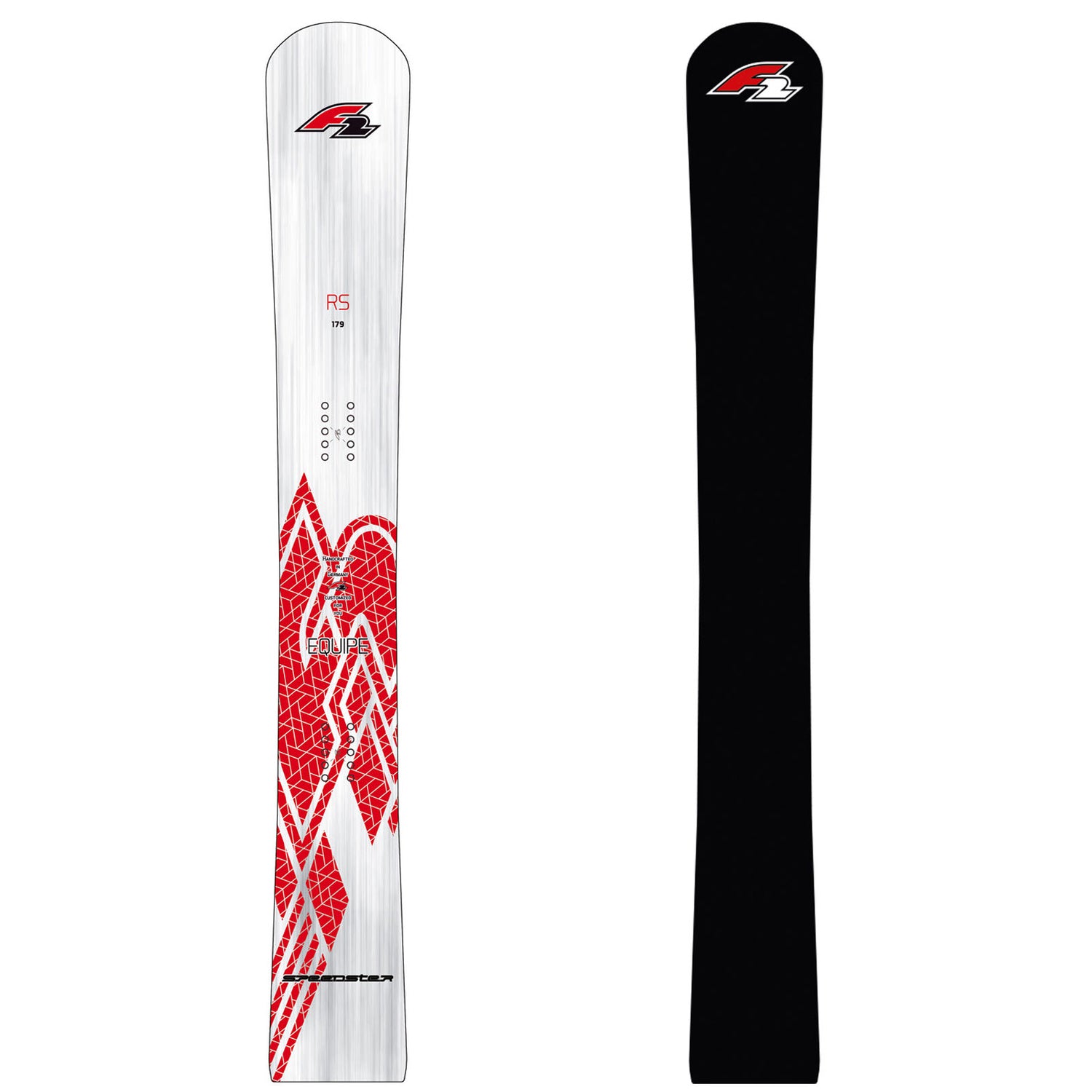 F2 Snowboard Speedster Equipe RS TX Carbon Race Größe wählbar Silber/Rot 2024/25