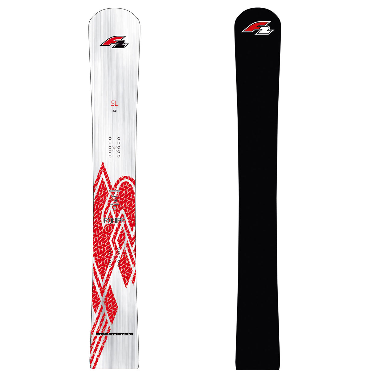 F2 Snowboard Speedster Equipe SL TX Carbon Race Größe wählbar Silber/Rot 2024/25