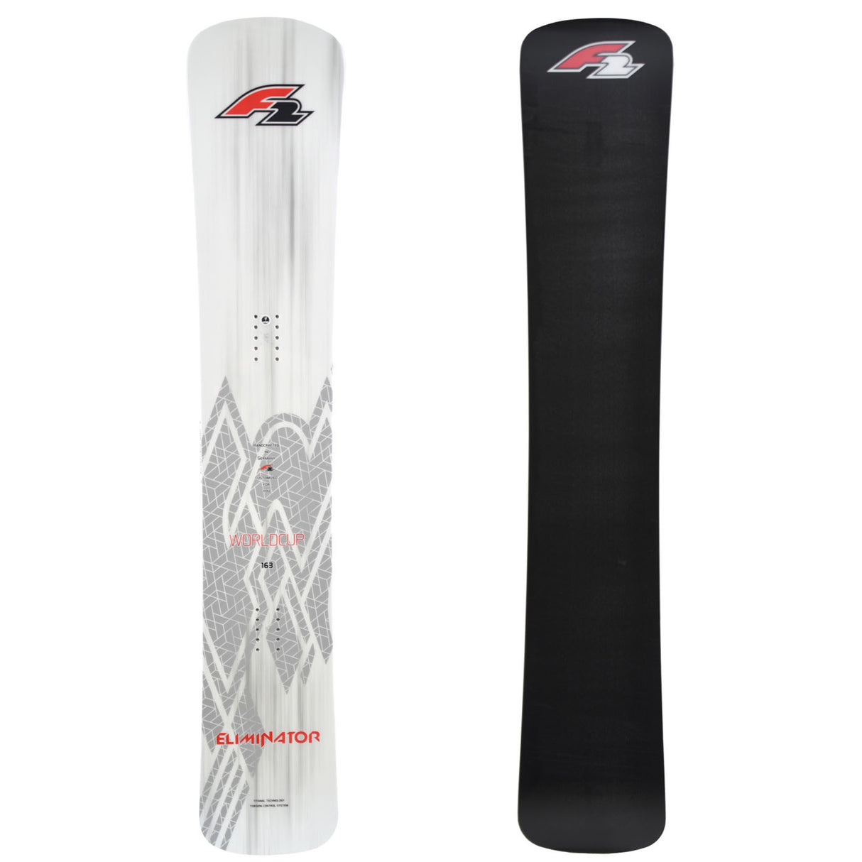 F2 Snowboard Eliminator WC Titanal Race Größe wählbar Silber/Grau 2024/25