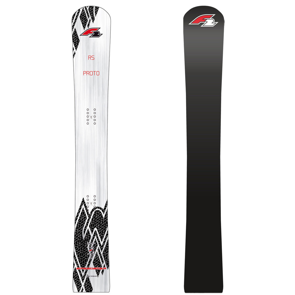 F2 Snowboard Speedster Proto RS Race Größe wählbar Silber/Schwarz 2024/25
