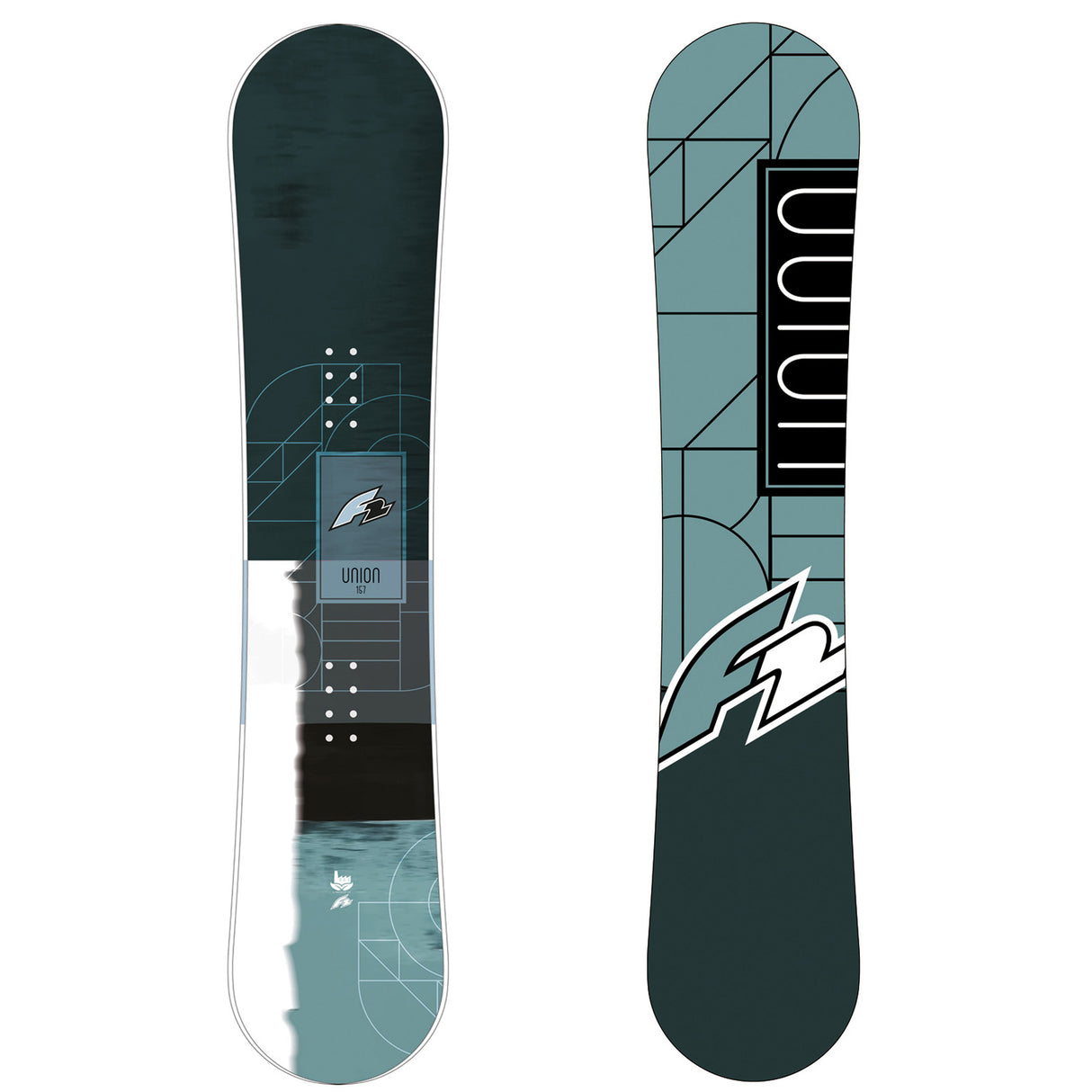 F2  Snowboard Union  Freeride/Freestyle Größe wählbar Aqua 2025