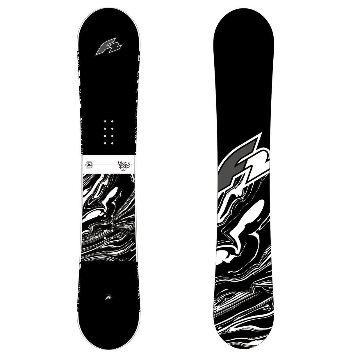 F2 Herren Snowboard Black Deck Freestyle Größe wählbar Schwarz 2024/25