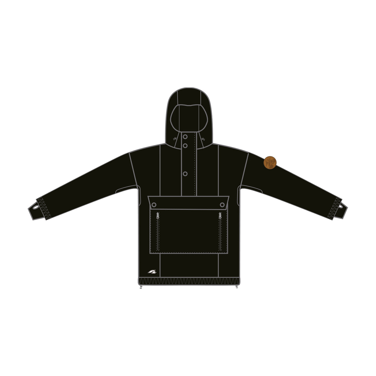 F2 Snowboard/Ski Jacke Slush 80g Fütterung XS-XXL Größe wählbar Schwarz 2025