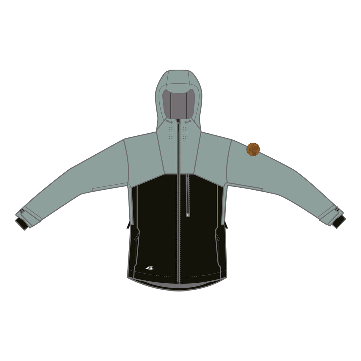 F2 Snowboard/Ski Jacke Valley 80g Fütterung XS-XXL wählbar Schwarz/Mint 2025