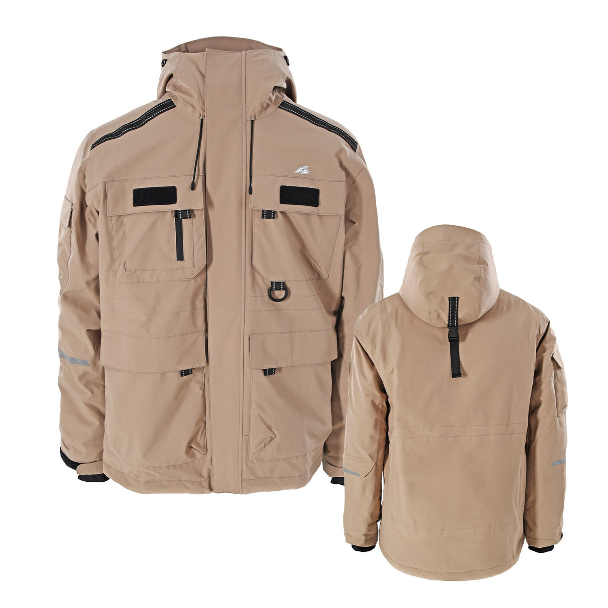 F2 Snowboard/Ski Jacke Blizzard 80g Fütterung XS-XXL Größe wählbar Beige 2025