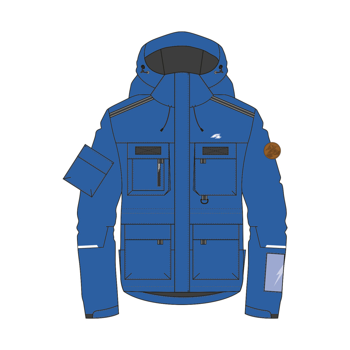 F2 Snowboard/Ski Jacke Blizzard 80g Fütterung XS-XXL Größe wählen Royalblau 2025