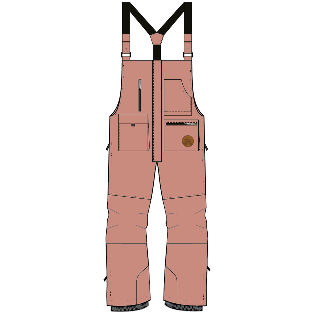 F2 Snowboard/Ski Träger Hose Latzhose Slope XS-XXL Größe wählbar Coral 2025