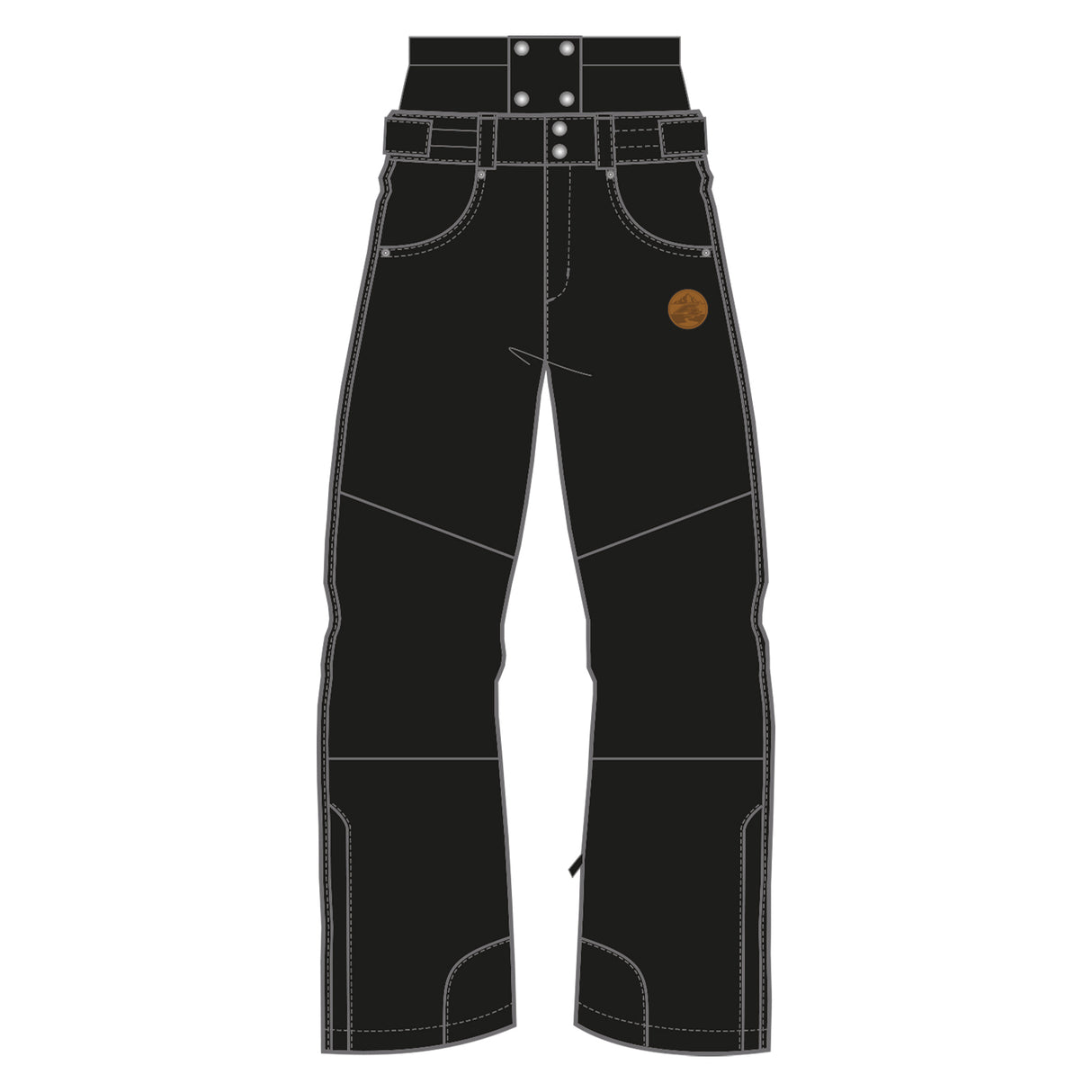 F2 Snowboard/Ski Hose Cloud 80g Fütterung XS-XXL Größe wählbar Schwarz 2025