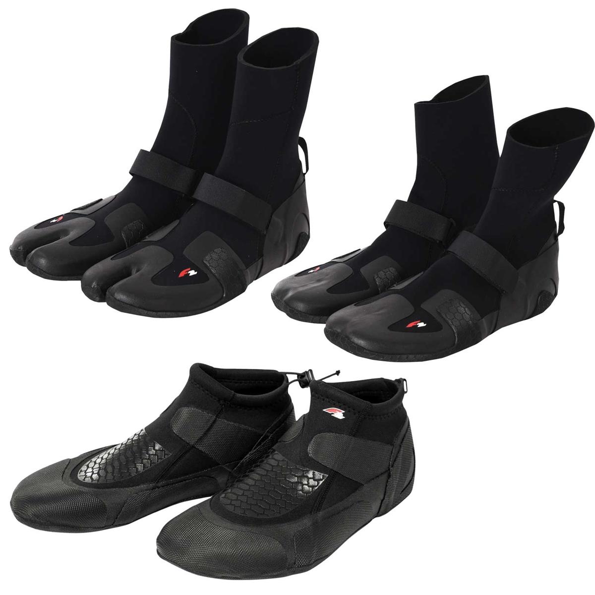 F2 Neopren Schuhe Barfuss Surfschuhe 36-48 Modell wählbar Hoch Flach Split Toe
