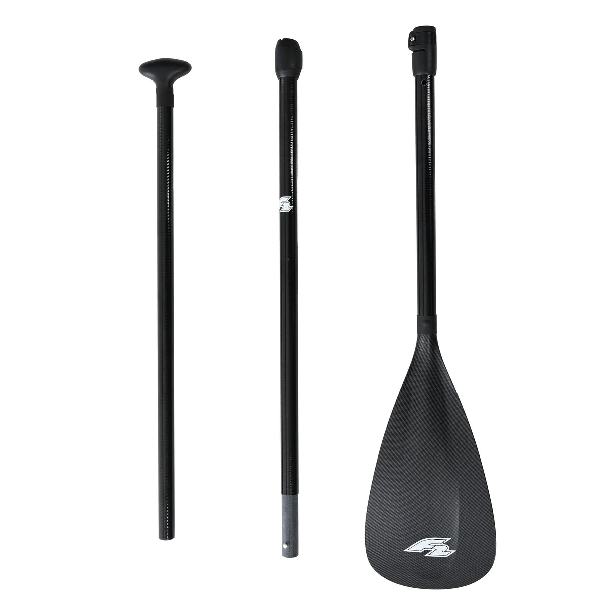 F2  SUP Carbon Paddel Touring 3-teilig 170-217cm Schwarz