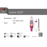 F2 Damen SUP Stand Up Paddle Board Lotus Lila - Komplettset Größen und Zubehör wählbar