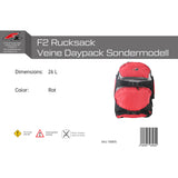F2  Rucksack Veine Daypack Sondermodell 24L Rot