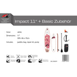 F2 Damen SUP Stand Up Paddle Board Impact Weiss - Größe wählbar