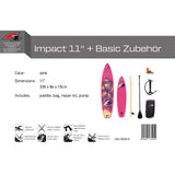 F2 Damen SUP Stand Up Paddle Board Impact Pink - Größe wählbar