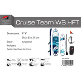 F2 SUP Stand Up Paddle Board Cruise Team WS HFT 10'6''/11'6" wählbar Türkis