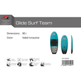 F2 Foil Board Glide Surf Team 35-95L Größe wählbar Türkis 2024/25