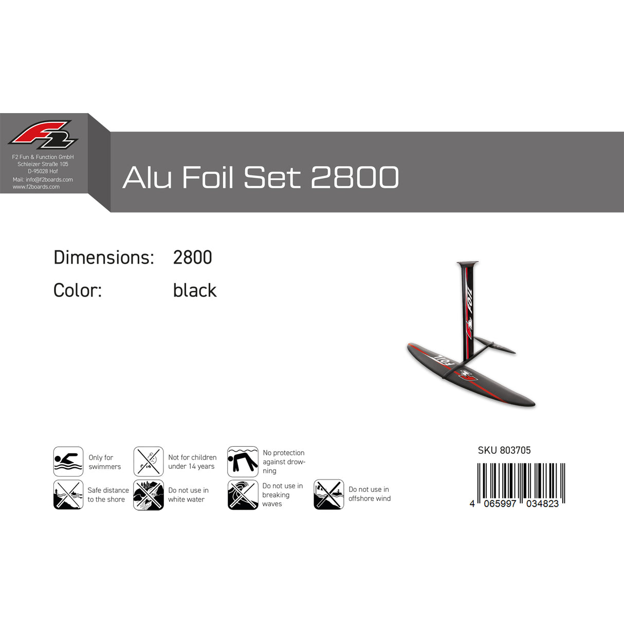 F2  Foil Alu Foil Set 2800 Schwarz