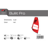 F2 Windsurf Segel Bullit Pro 6-8qm Größe wählbar Rot 2024/25