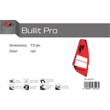 F2 Windsurf Segel Bullit Pro 6-8qm Größe wählbar Rot 2024/25